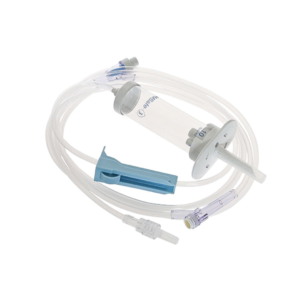 Expandable Administration Set With Plastic Drip Chamber